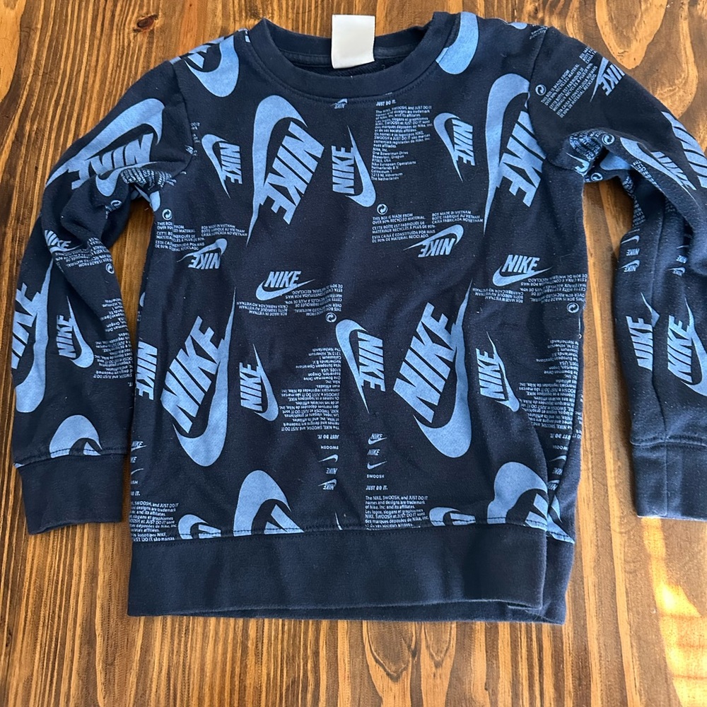 Nike Kids Navy Blue Logo Sweatshirt